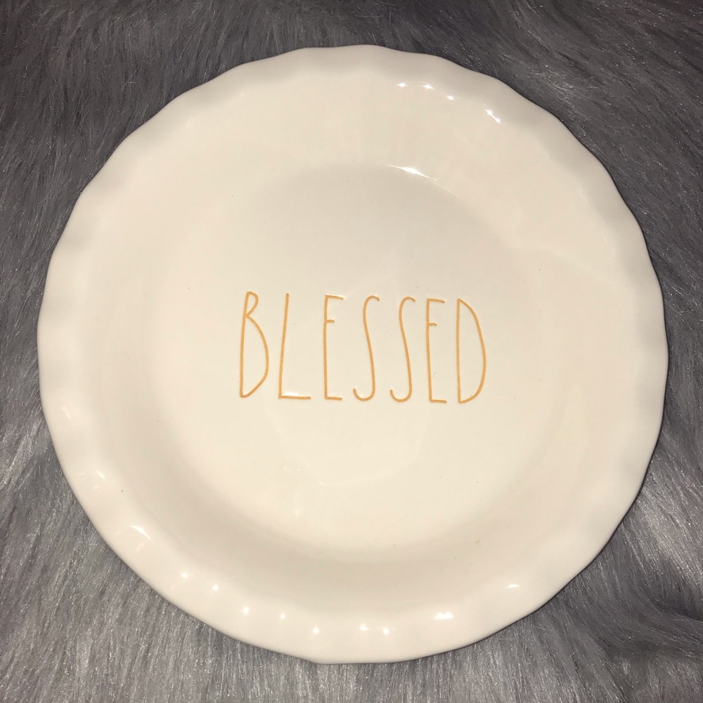 Rae Dunn “blessed” pie plate